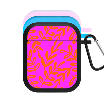 Pink & Orange Leaves - Foliage AirPods Case