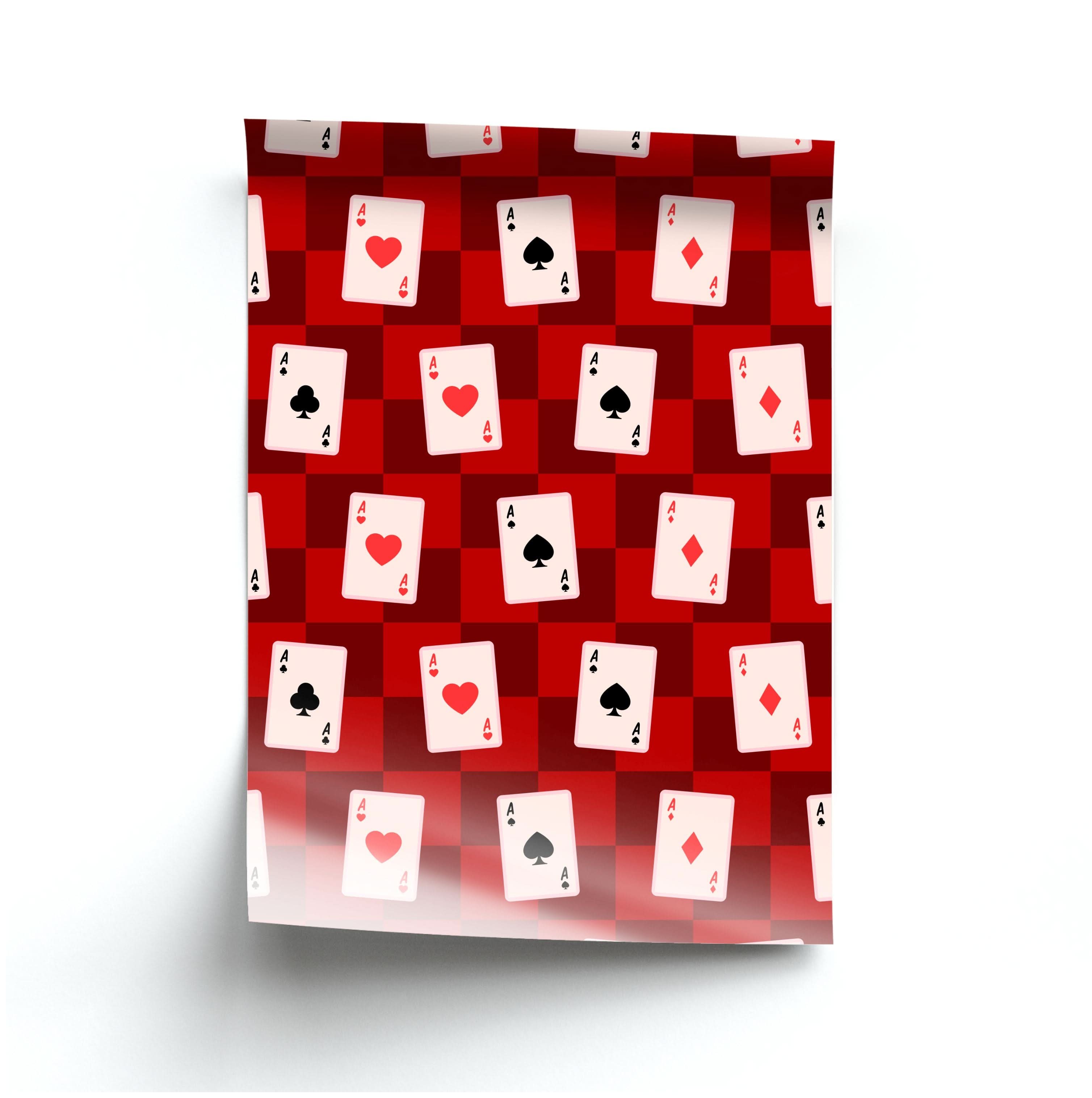 Card Deck Checkered Pattern  Poster