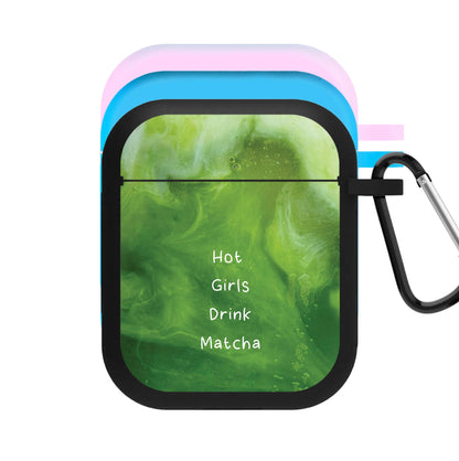 Hot Girls Drink Matcha AirPods Case
