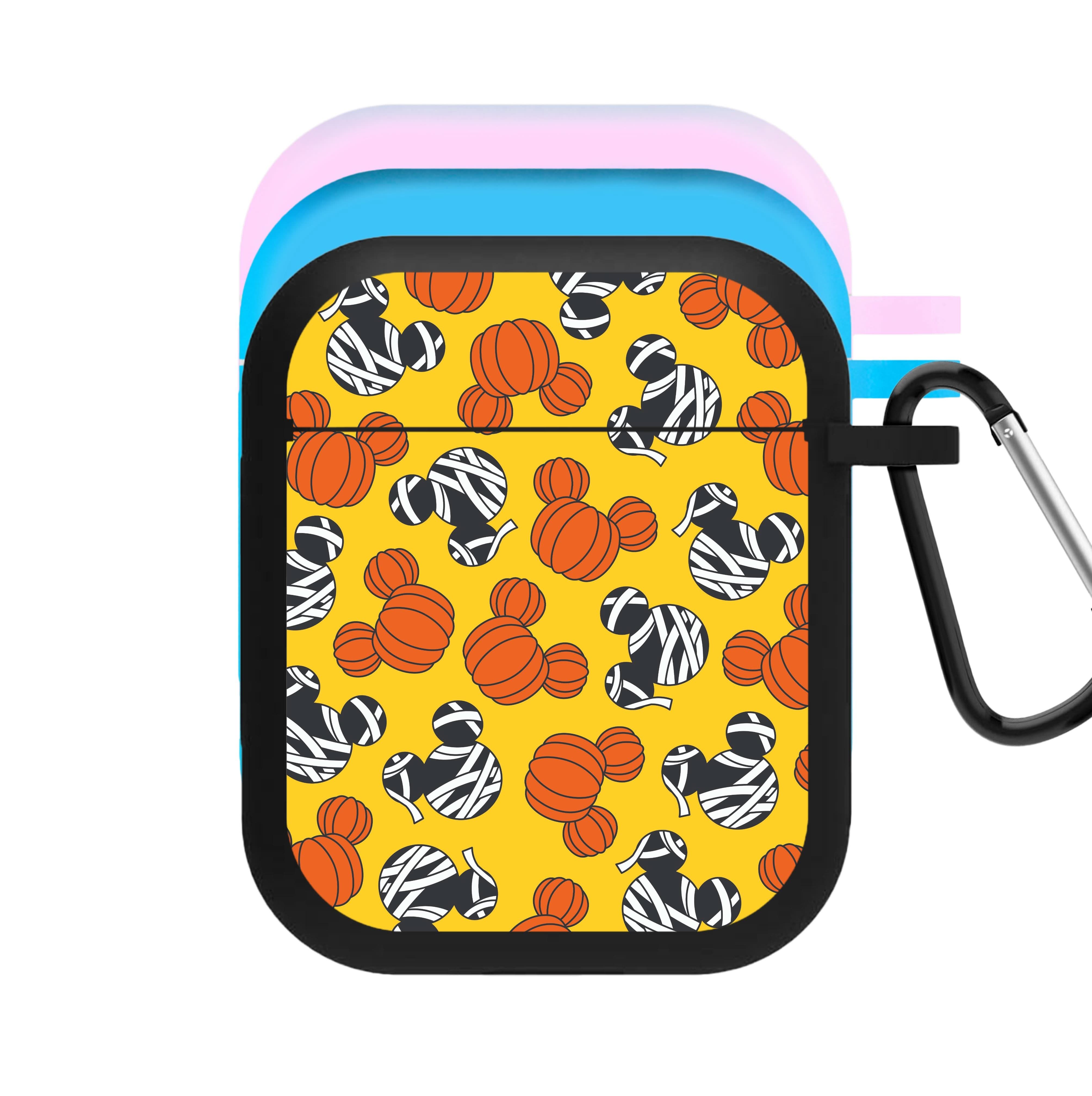 Pumpkin And Mummy Mouse Pattern AirPods Case