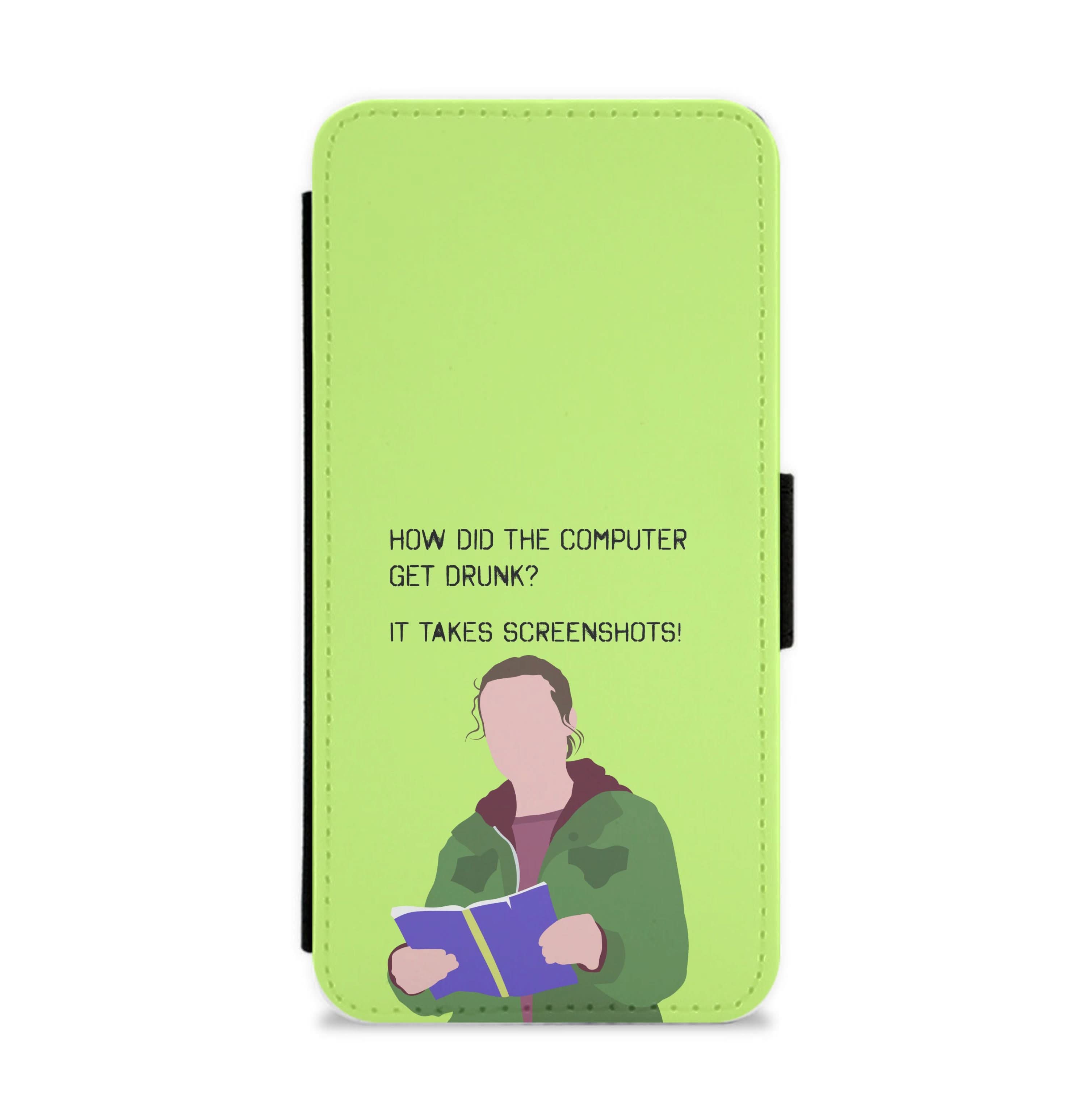 How Did The Computer Get Drunk? Flip / Wallet Phone Case