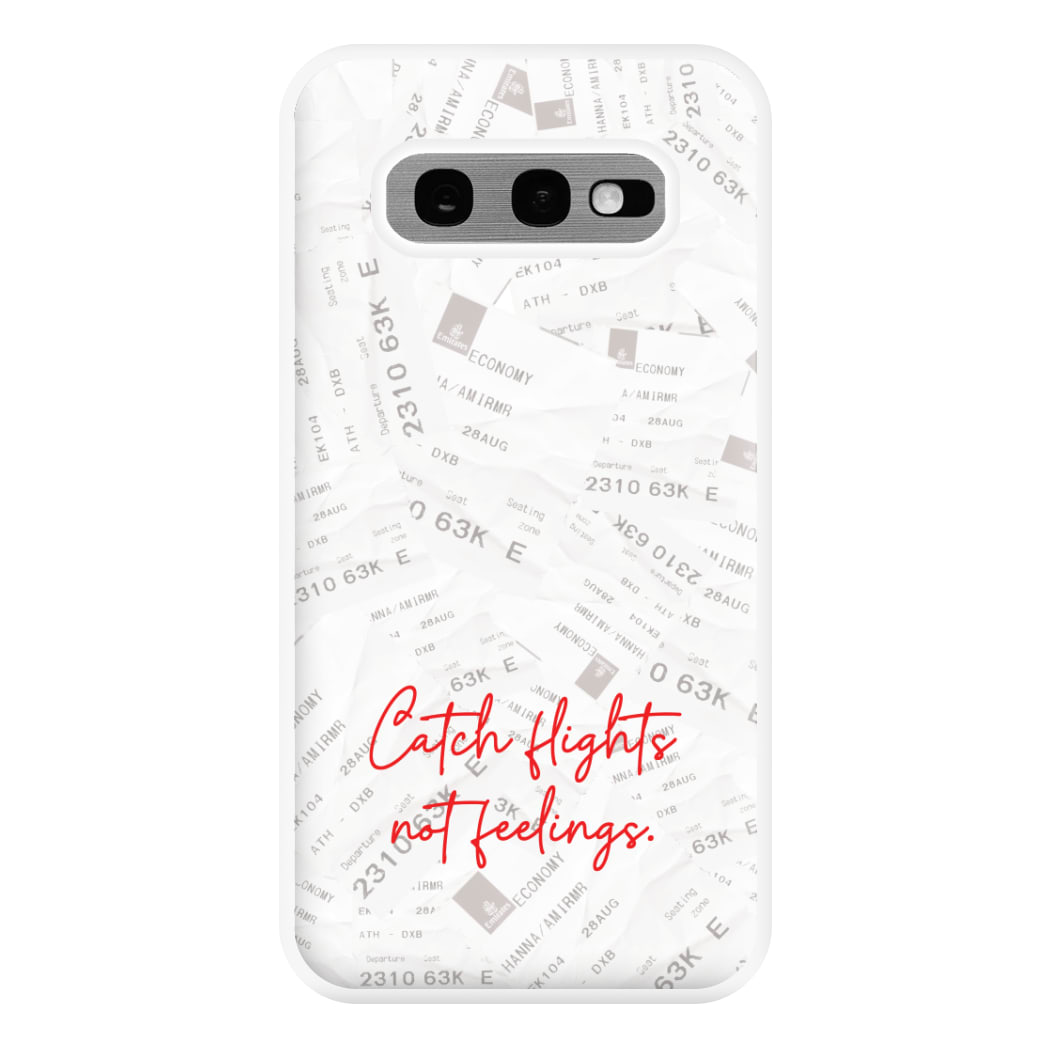 Catch Flights Not Feelings Collage Galaxy S10e Case