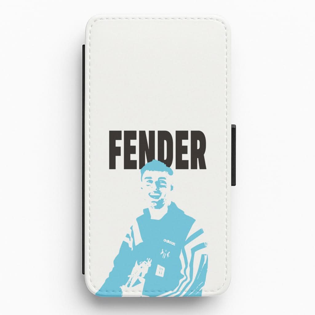 Fender Silhouette Blue Flip / Wallet Phone Case