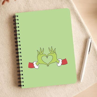 Christmas Green Heart Notepad