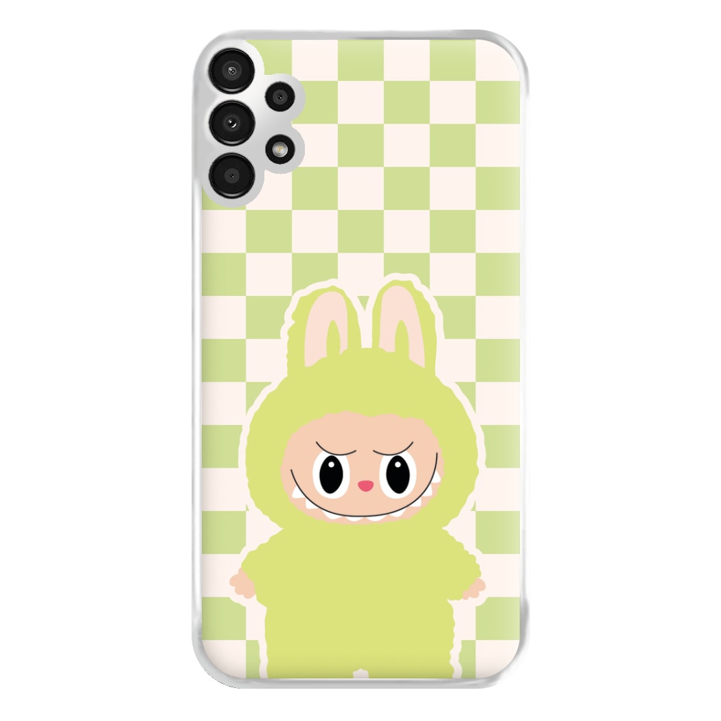 Checkered Cute Green Monster  Galaxy A13 Case