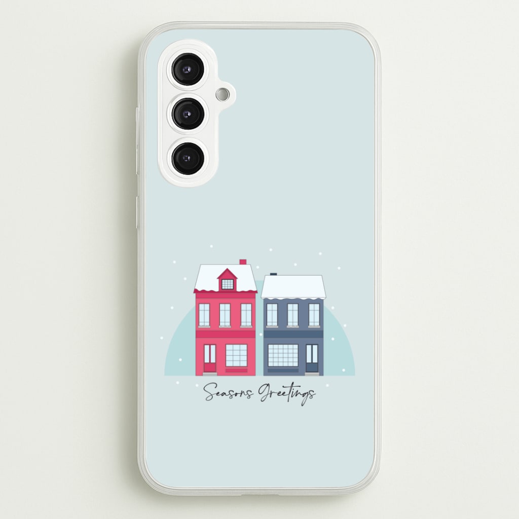 Seasons Greetings Winter Townhouses Galaxy S23FE Case