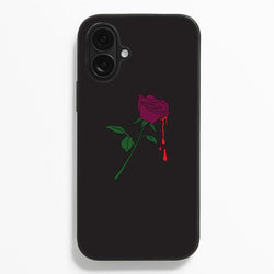 Dark Pink Rose iPhone 16 Plus Case