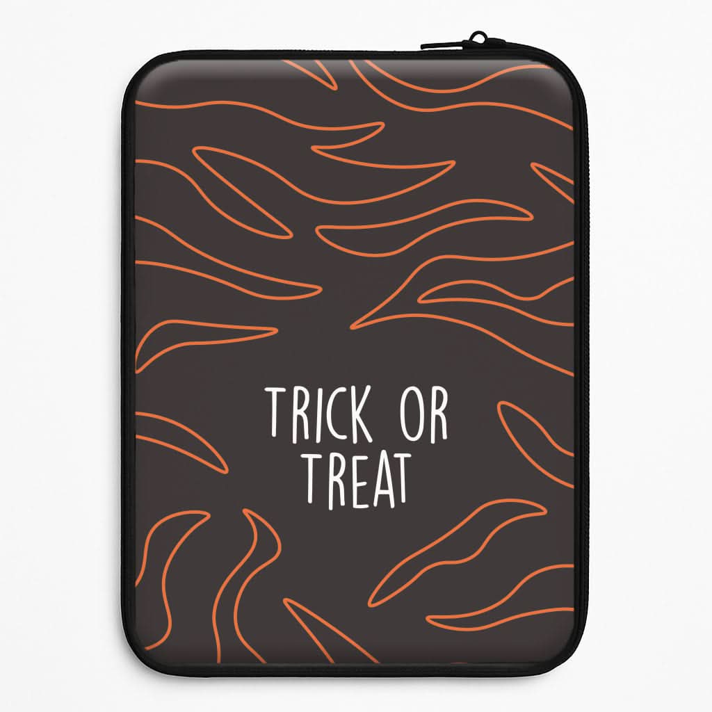 Zebra Print Trick Or Treat Universal Laptop Sleeve