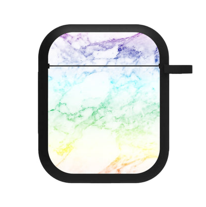 Rainbow Streak Marble Pattern AirPods Case