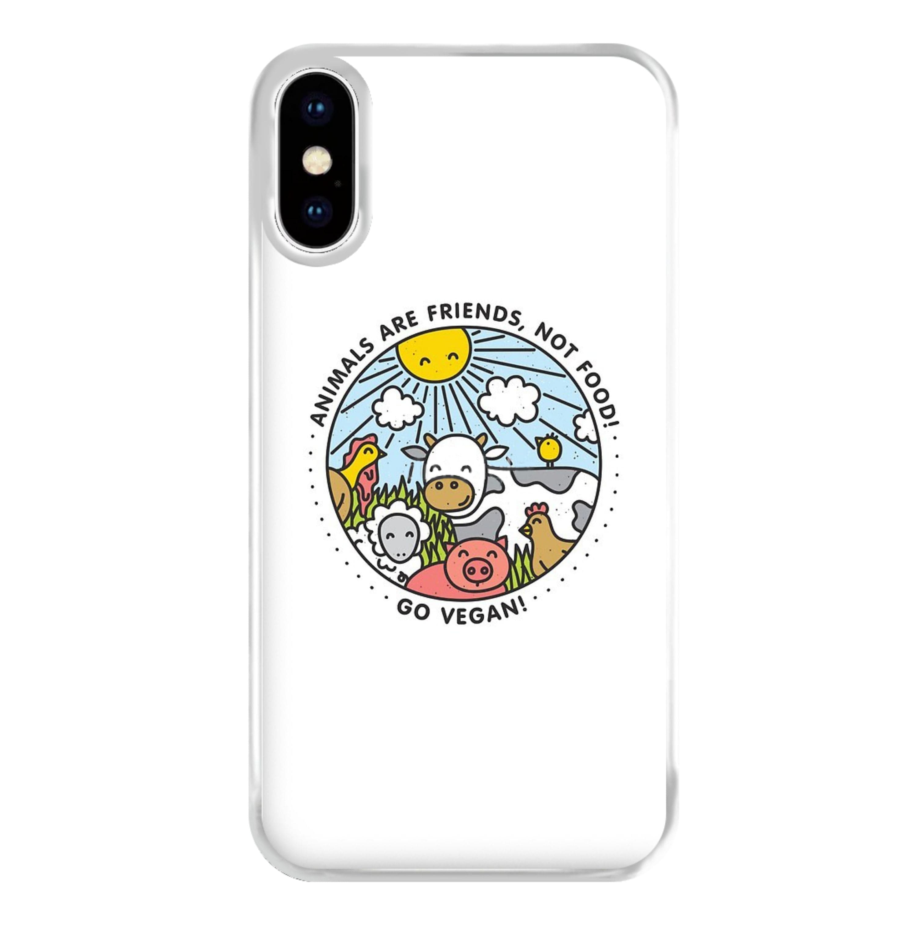 Animals Are Friends, Not Food - Vegan Phone Case