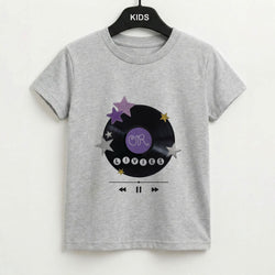 Amethyst Vinyl Scrapbook Grey Kids T-Shirt
