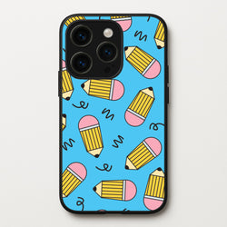 Pencils And Scribbles Pattern iPhone 15 Pro Max Case