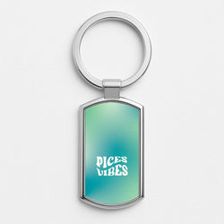 Pices Vibes Gradient Zodiac Silver Metal Keyring