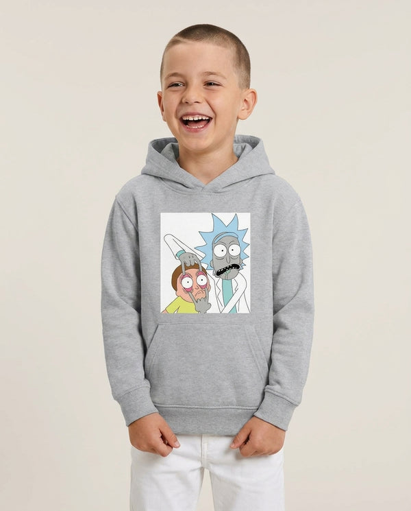 Psychedelic - RAM Kids Hoodie — Grey Front, worn