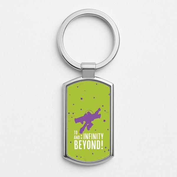 Infinity And Beyond Silver Metal Keyring