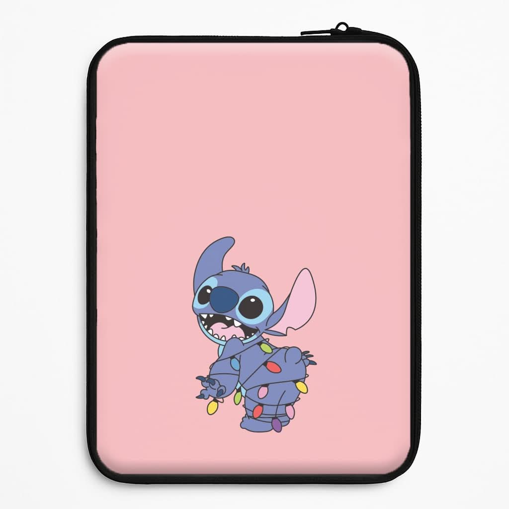Cute Blue Alien Fairylights Laptop Sleeve