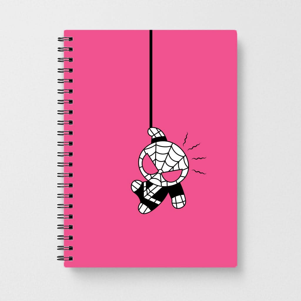 Pink Hanging Spider Hero  Notebook