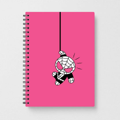 Pink Hanging Spider Hero  Notebook
