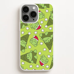 Christmas Frogs And Stars Plush Pattern iPhone 16 Pro Max Case