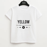 Yellow Music Player Kids T-Shirt