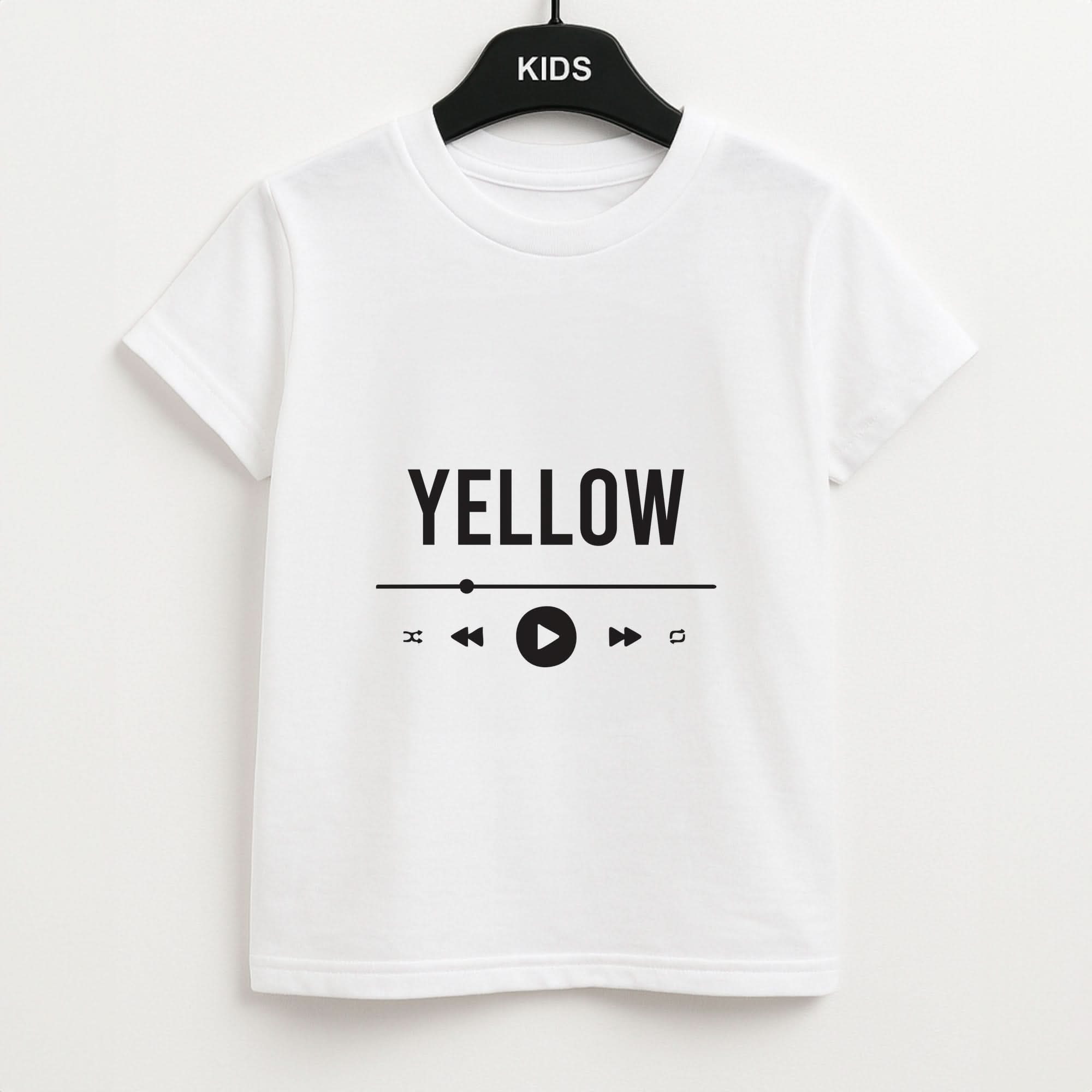 Yellow Music Player Kids Unisex T-Shirt