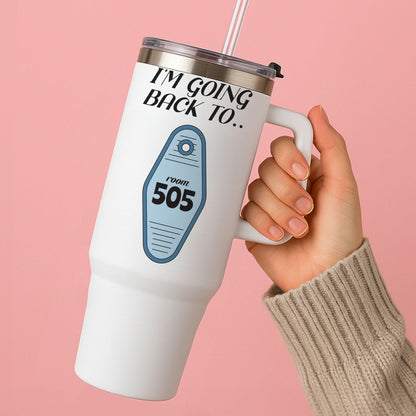 I'm Going Back To 505 Keyring Tumbler