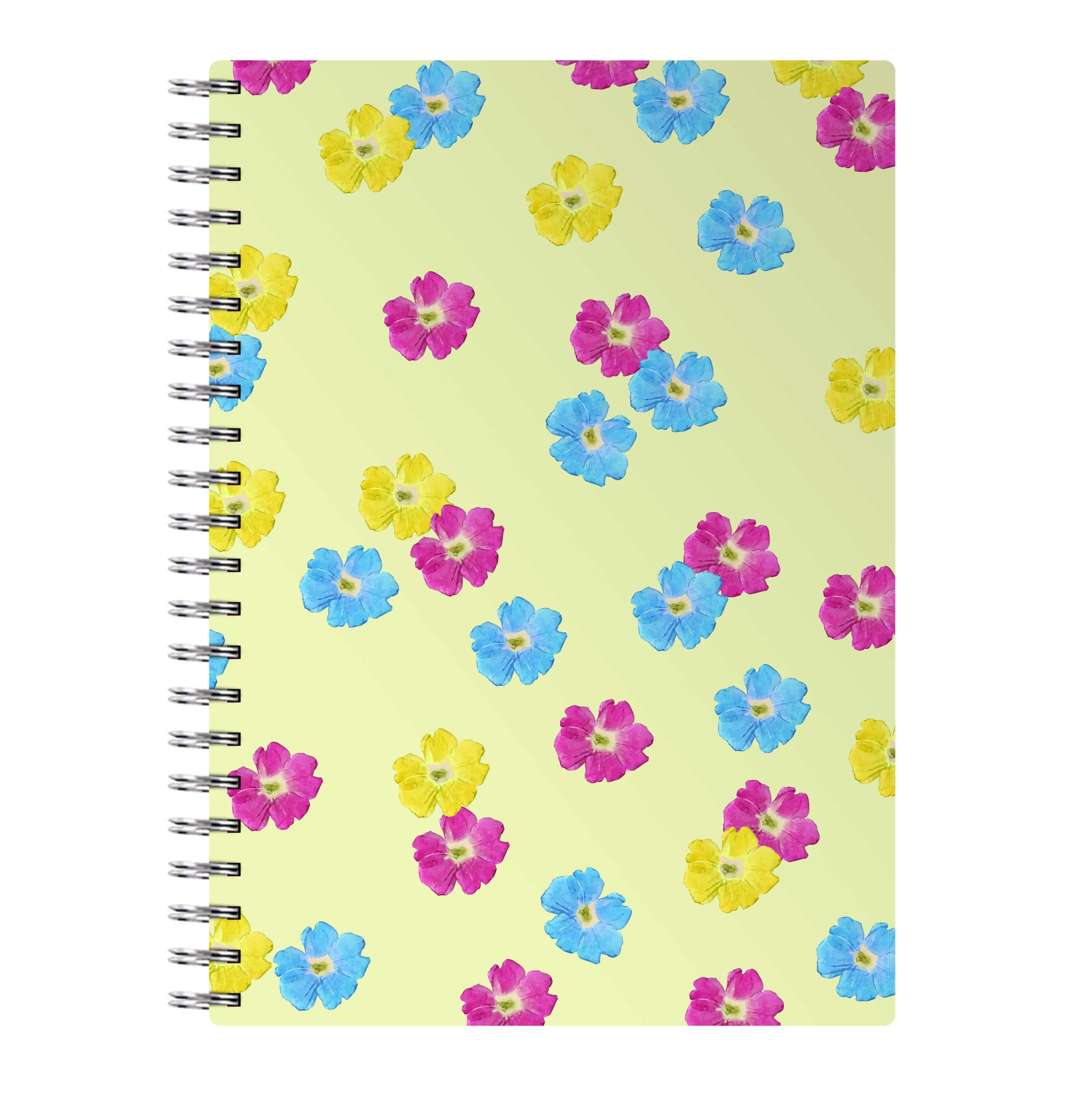Pastel Pressed Flowers Pattern Notebook