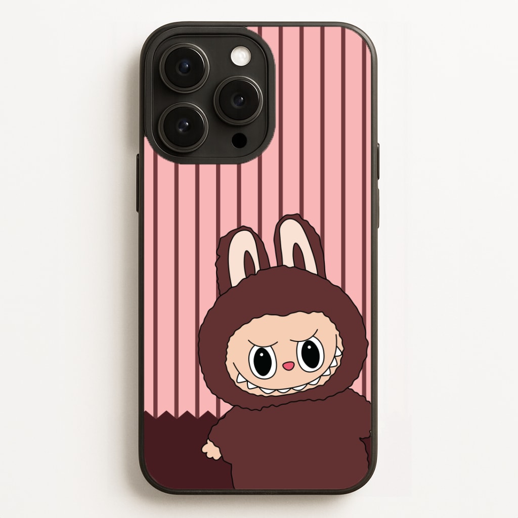 Stripey Cute Brown Monster Phone Case for iPhone, Samsung Galaxy and Google Pixel