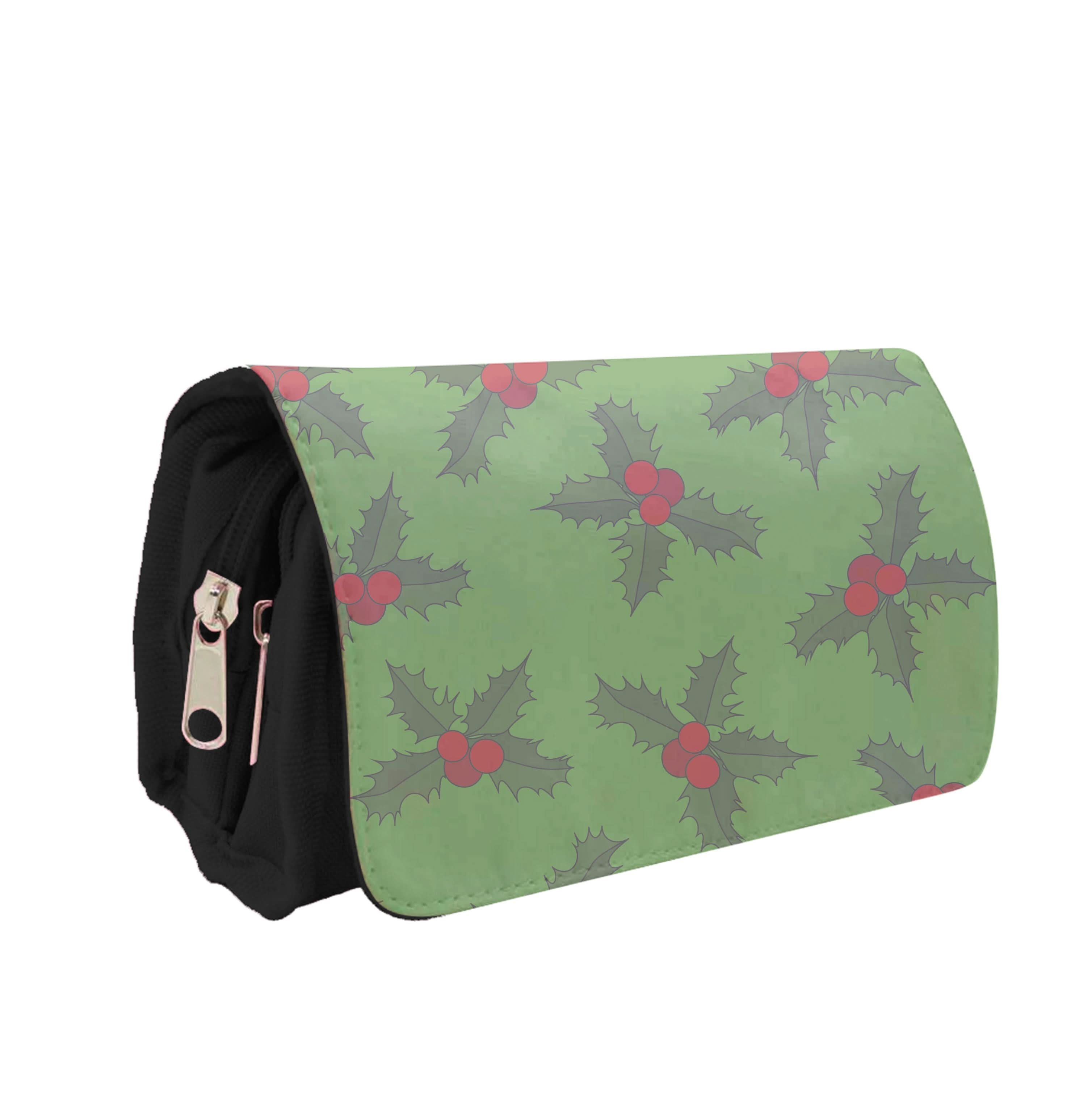 Holly Pattern Pencil Case