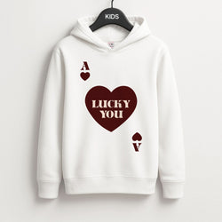 Ace Of Hearts Lucky You Kids Hoodie