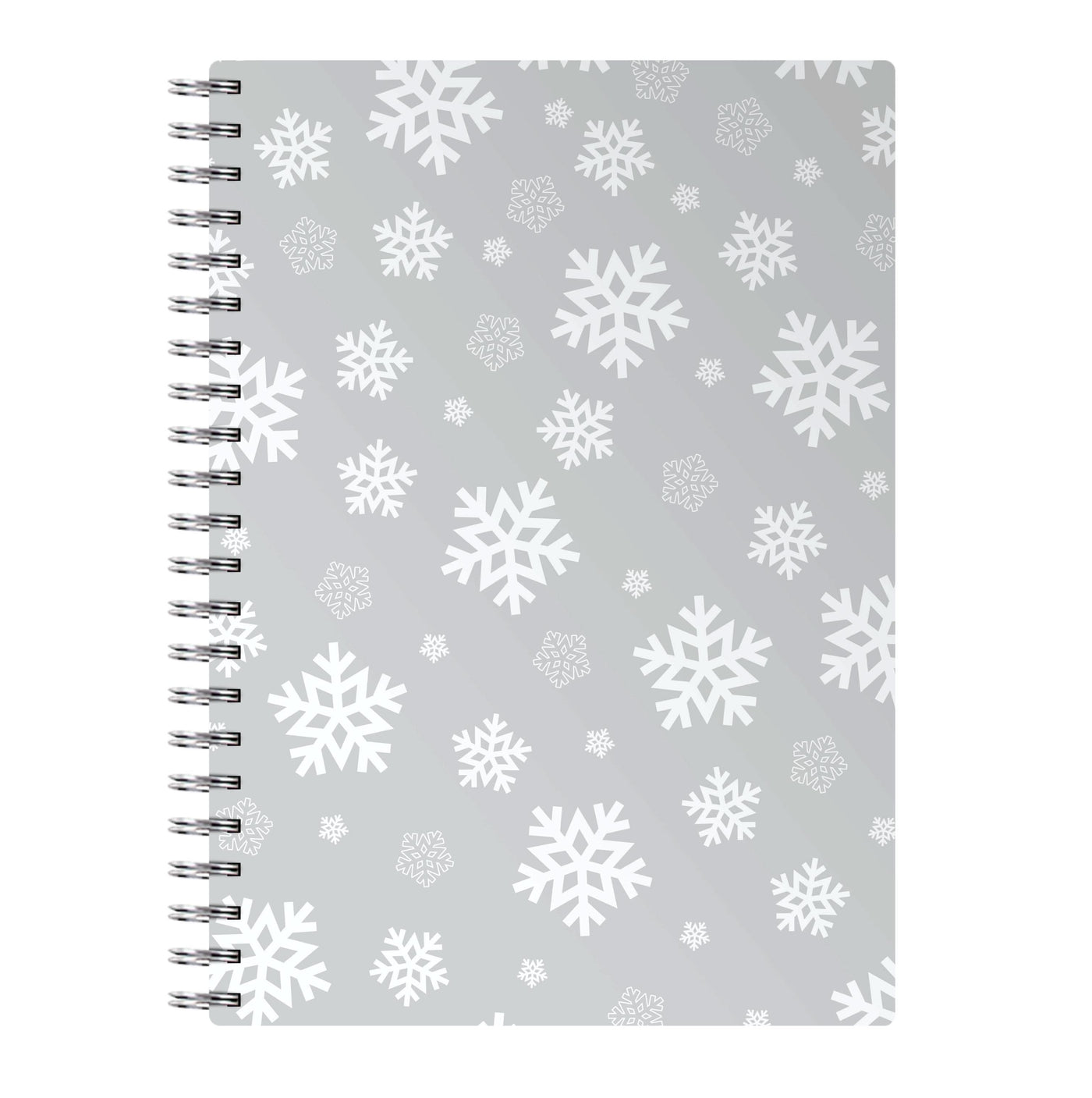 Grey Snowflake Pattern Notebook