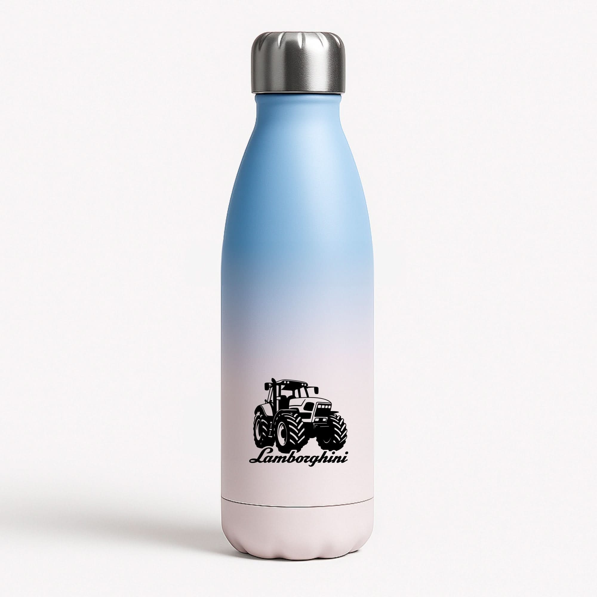 Lambo Tractor Blue Water Bottle