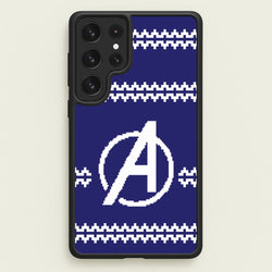 Superhero Team Blue Christmas Jumper  Galaxy S22 Ultra Case