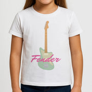 Blue Guitar Fender Kids T-Shirt 3