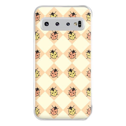 Argyle Ladybugs Pattern Galaxy S10 Case