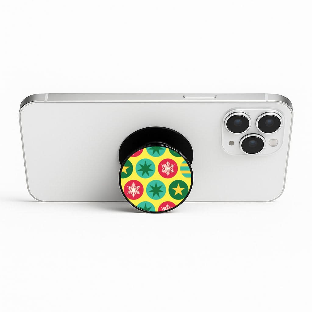 Colourful Abstract Baubles Christmas Pattern Phone Stand
