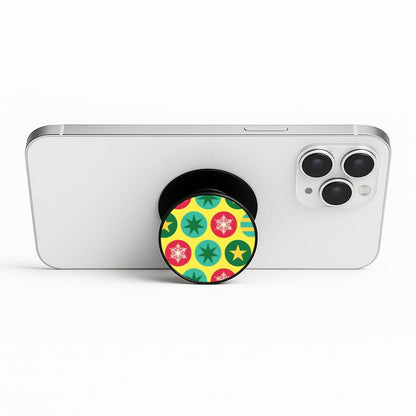 Colourful Abstract Baubles Christmas Pattern Phone Stand