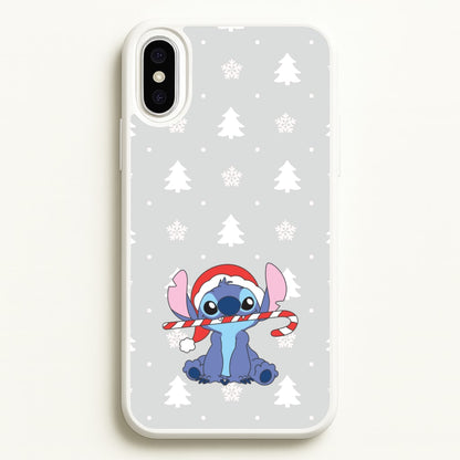 Cute Blue Alien Candycane iPhone XS Max Case
