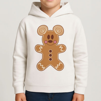 Cartoon Mouse Gingerbread Boys Hoodie