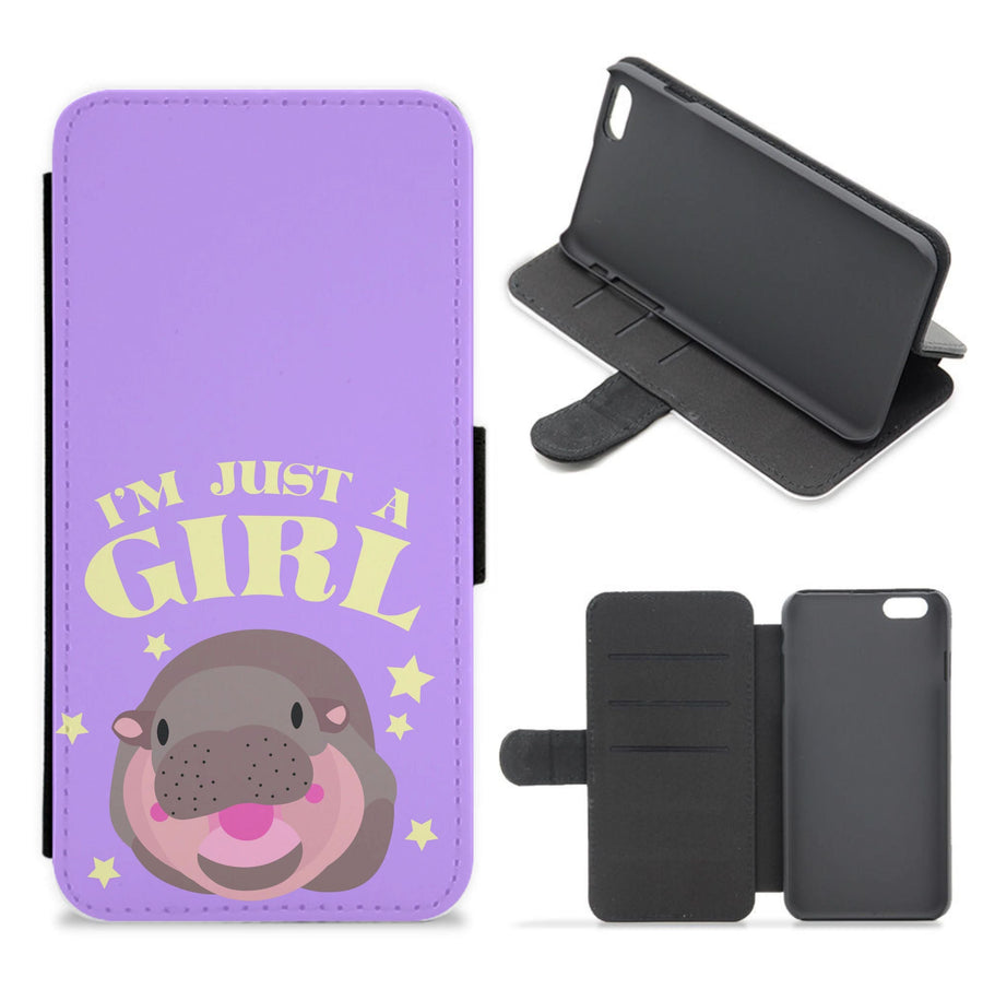 I'm Just A Girl Flip / Wallet Phone Case