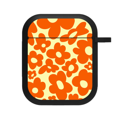 Orange Flowers - Trippy Patterns AirPods Case