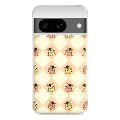 Argyle Ladybugs Pattern Google Pixel 8a Case