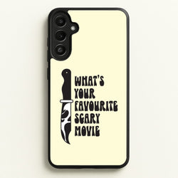 What's Your Favourite Scary Movie Trippy Galaxy A36 Case