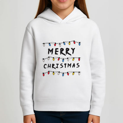 Merry Christmas String Lights Girls Hoodie