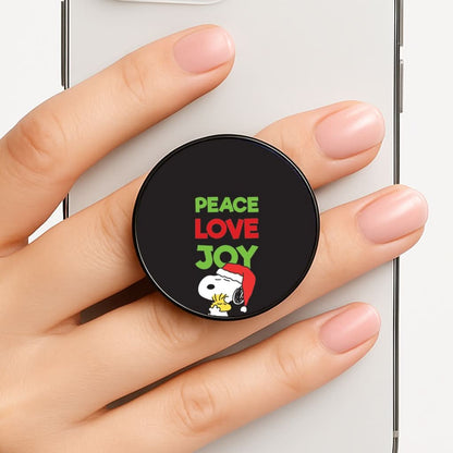 Peace, Love, Joy Christmas Cartoon Beagle Phone Grip