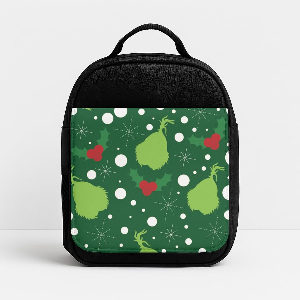 Green Creature Christmas Pattern Lunchbox