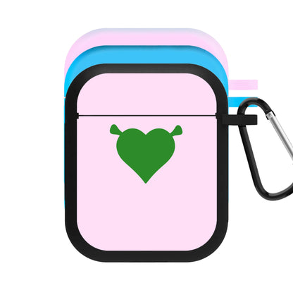 Green Ogre Heart AirPods Case