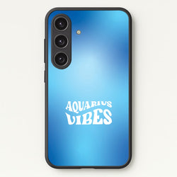 Aquarius Vibes Gradient Zodiac Galaxy S25 Plus Case
