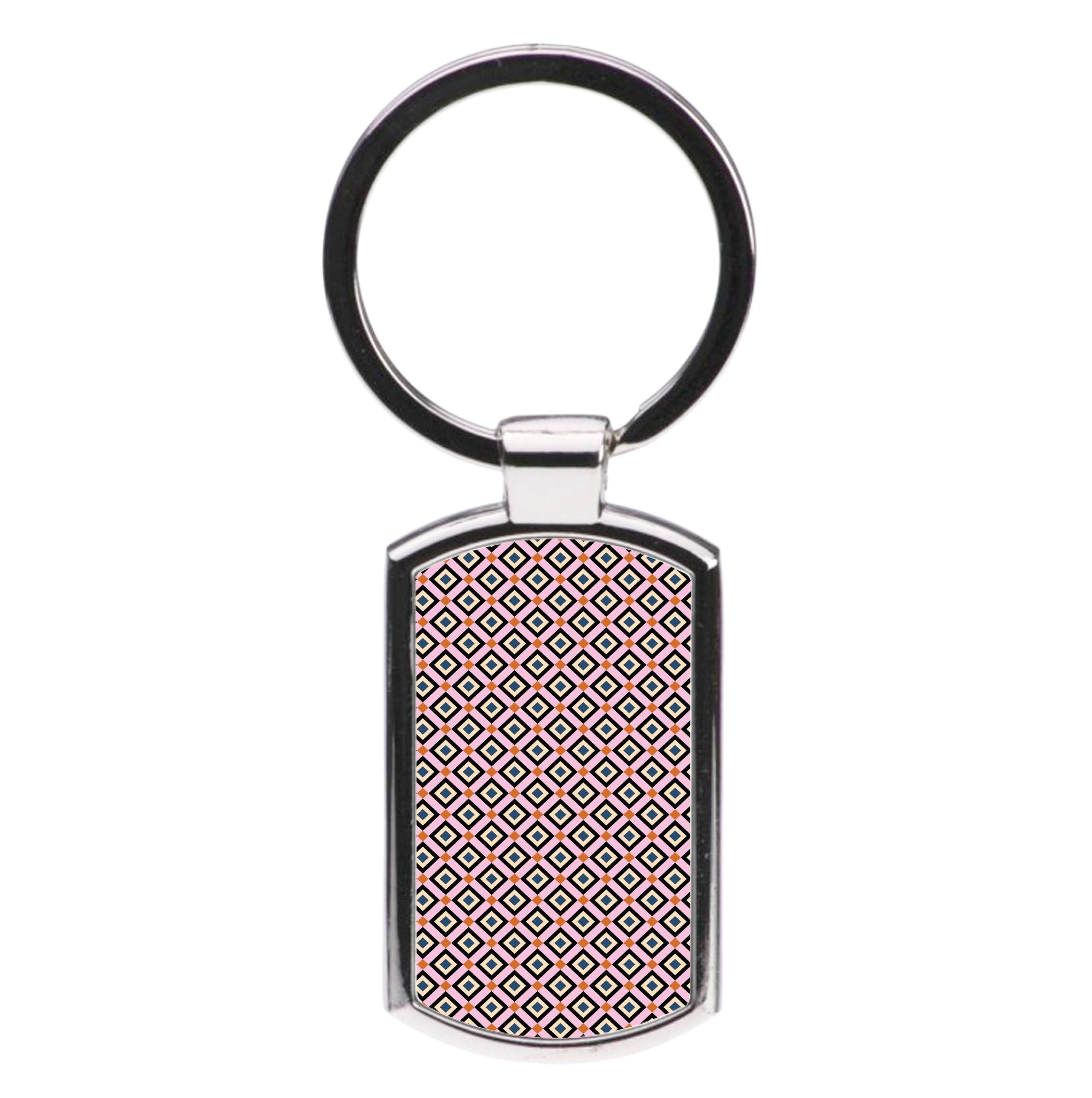 Retro Diamonds Pattern Luxury Keyring