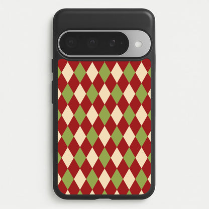 Red And Green Argyle Christmas Pattern Google Pixel 10 Pro XL Case